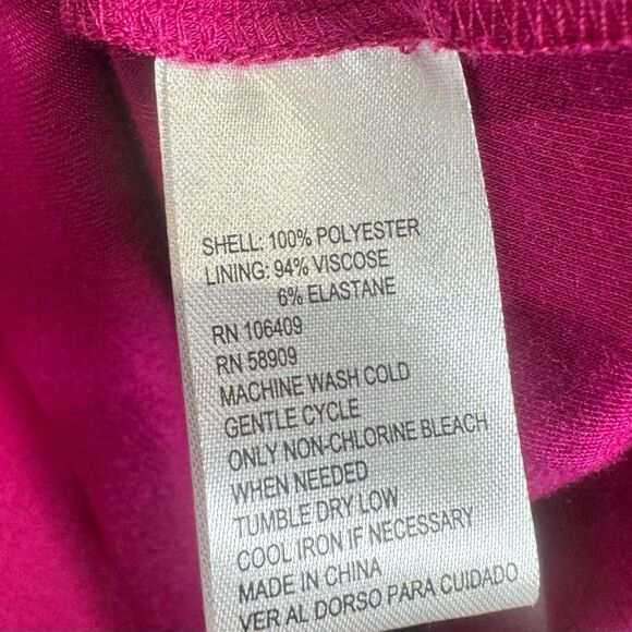 Alex Marie raspberry pink vneck flowy midi dress size small NWT - Picture 6 of 6